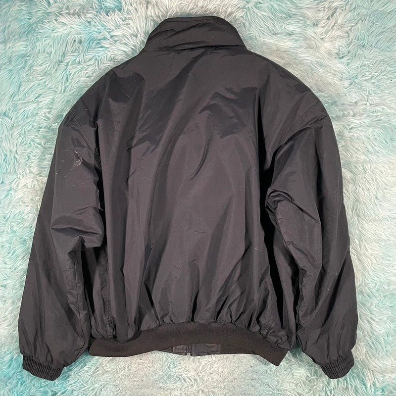Vintage Black Reebok Fleece Lined Jacket - Medium