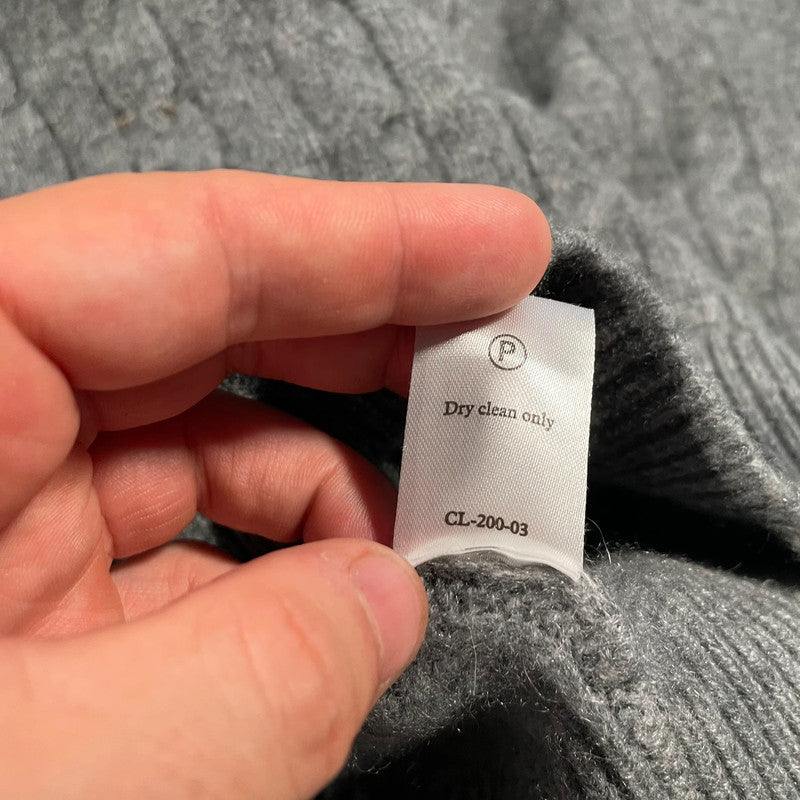 Grey N. Peak Cashmere 1/4 Zip Jumper - Medium