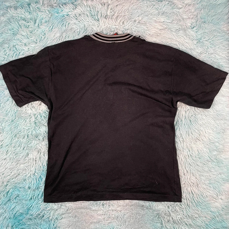 Vintage 90s Black Nike T Shirt Spellout - Large