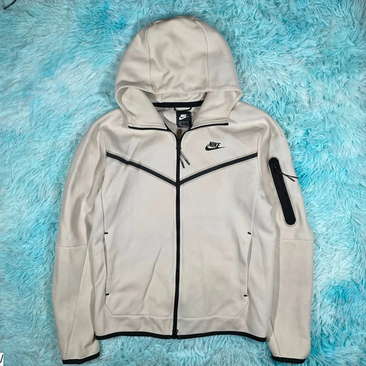 Cream Nike Tech Fleece Hoodie - Small