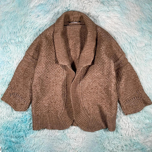Brown Sita Murt Heavyweight Knitted Cardigan - Size 8