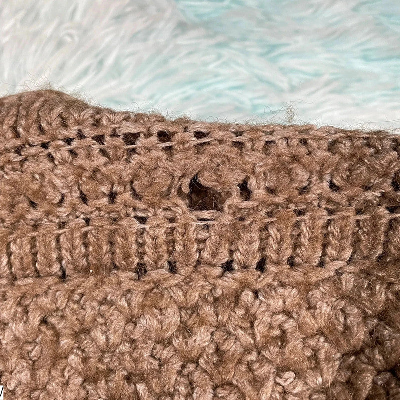 Brown Sita Murt Heavyweight Knitted Cardigan - Size 8