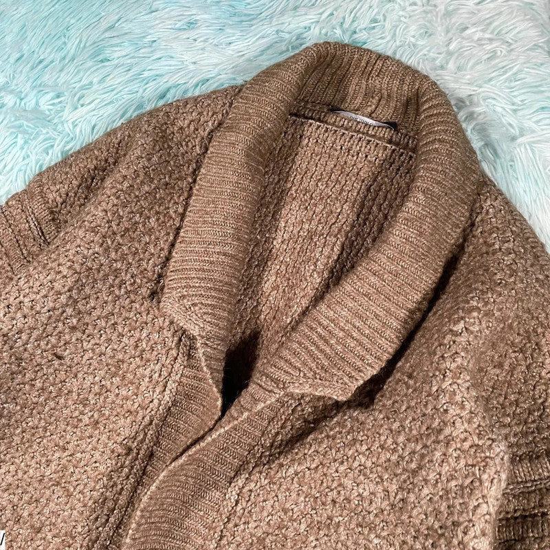 Brown Sita Murt Heavyweight Knitted Cardigan - Size 8