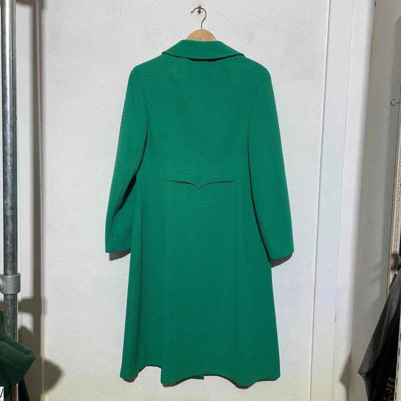 True Vintage 50s Green Long Coat Dereta - Size 12