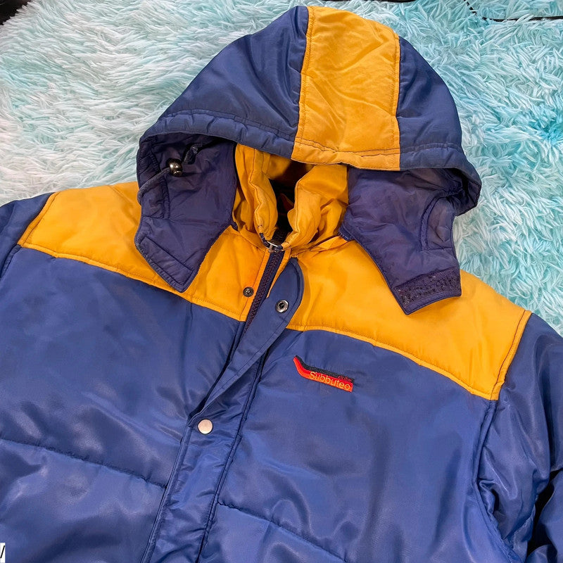 Vintage 90s Subbuteo Managers Puffer Coat - Large