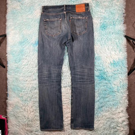 Blue Levi’s 501 Jeans Straight Leg - 30W 34L