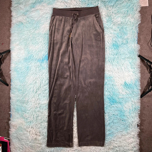 Grey Juicy Couture Velour Tracksuit Bottoms - Medium
