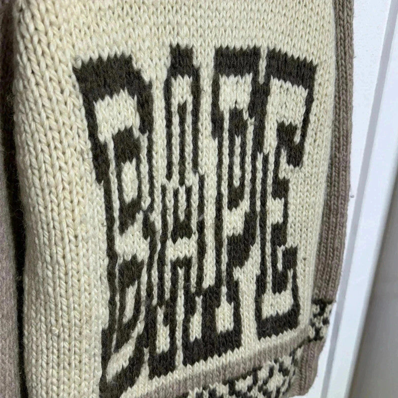 Cream & Beige BAPE Cowachan Knitted Jumper - Large
