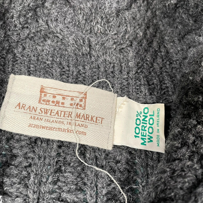 Grey Arran Knit Jumper Dress - XXL
