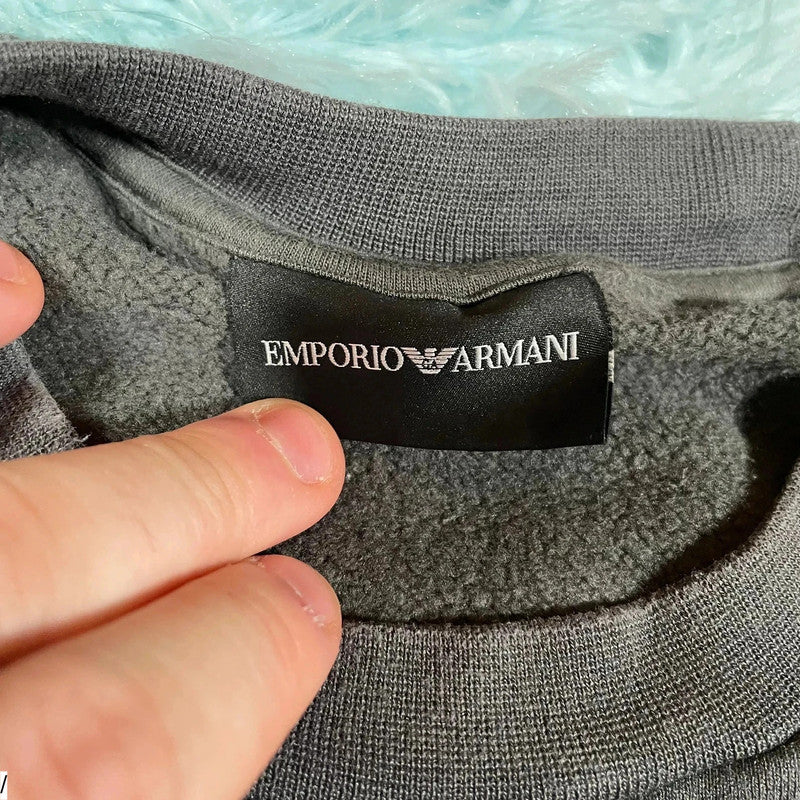 Grey Giorgio Armani Sweatshirt - Medium
