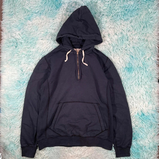 Navy Albam Hoodie 1/4 Zip - XS