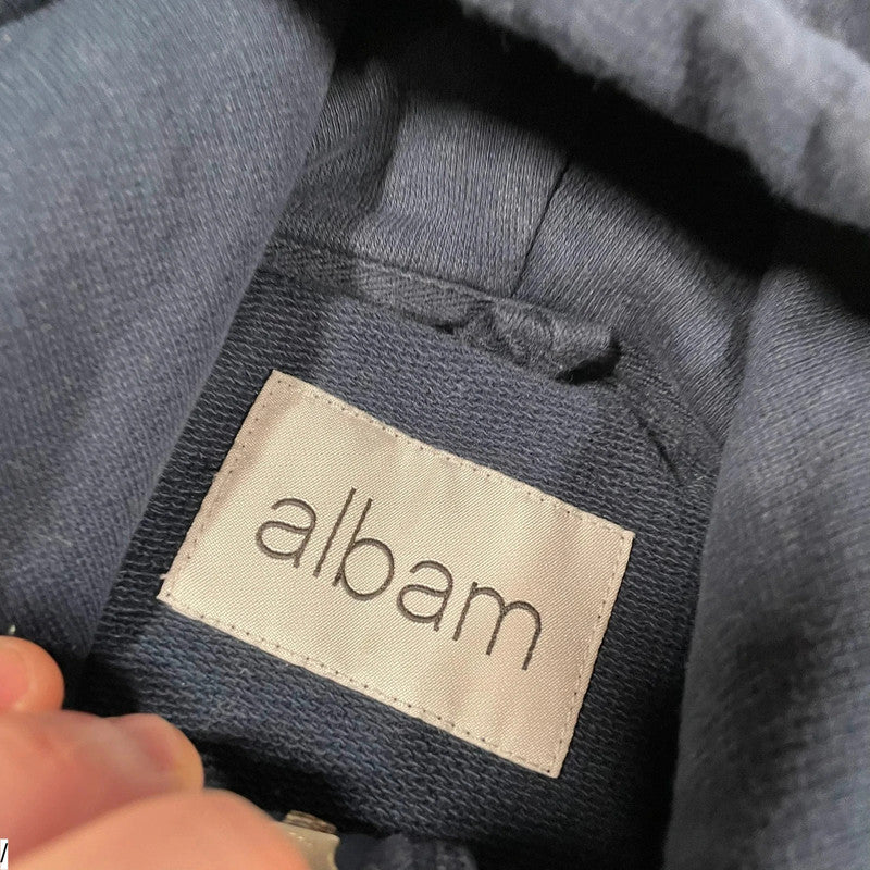 Navy Albam Hoodie 1/4 Zip - XS