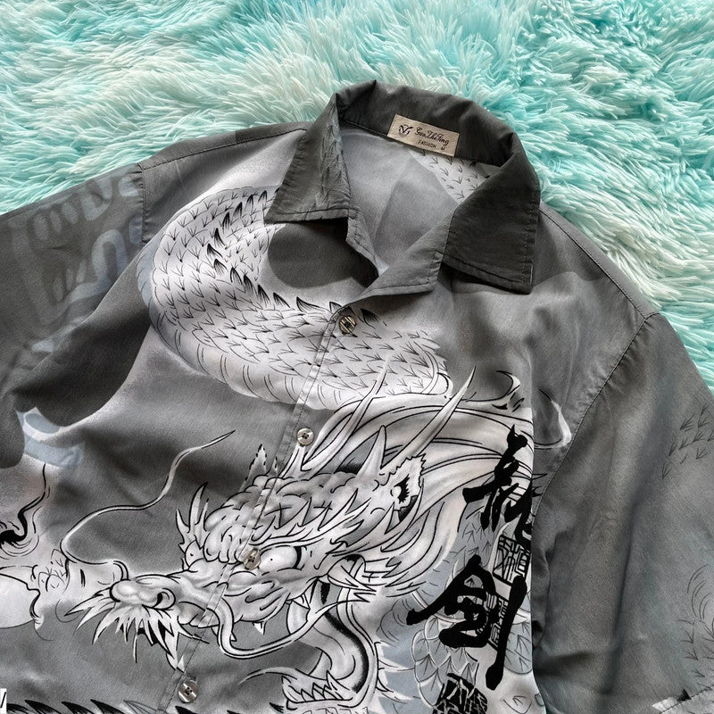 Vintage 00s Y2K Dragon T Shirt - Large