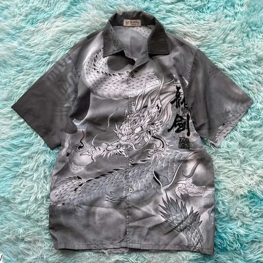 Vintage 00s Y2K Dragon T Shirt - Large