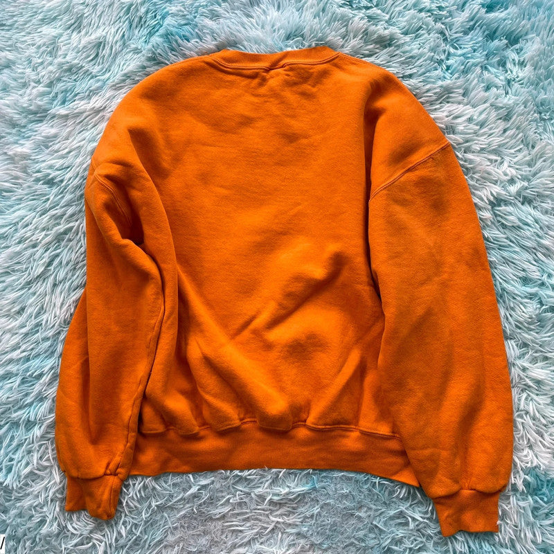 Vintage 90s Orange Russell Athletic Sweatshirt Spellout - XL