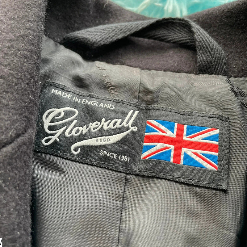Vintage Black Gloverall Overcoat Jacket - Size 8