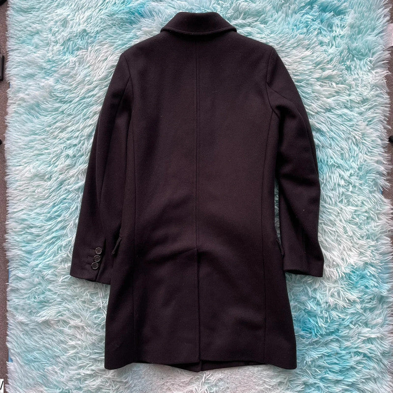 Vintage Black Gloverall Overcoat Jacket - Size 8