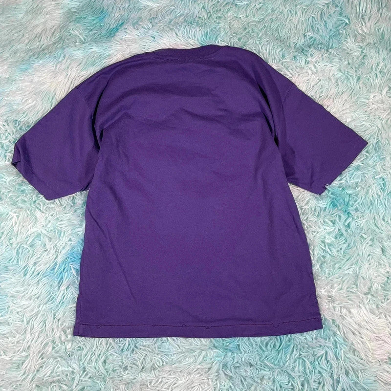 Vintage 90s Purple Woman Graphic T shirt - Largw