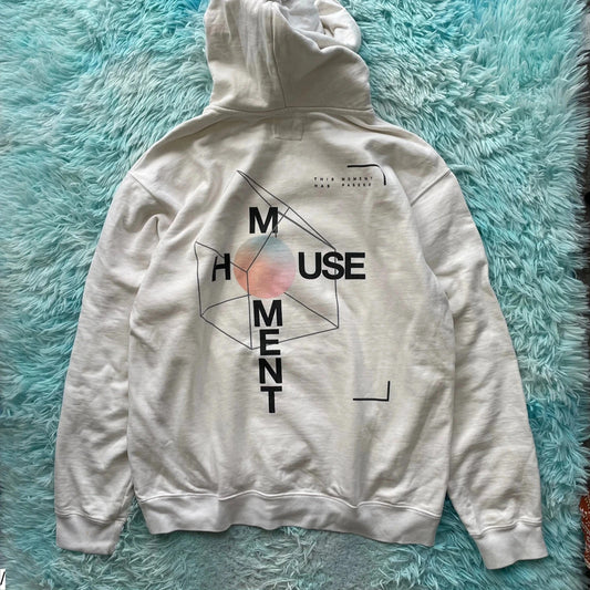 White Moment House Graphic Hoodie - Large