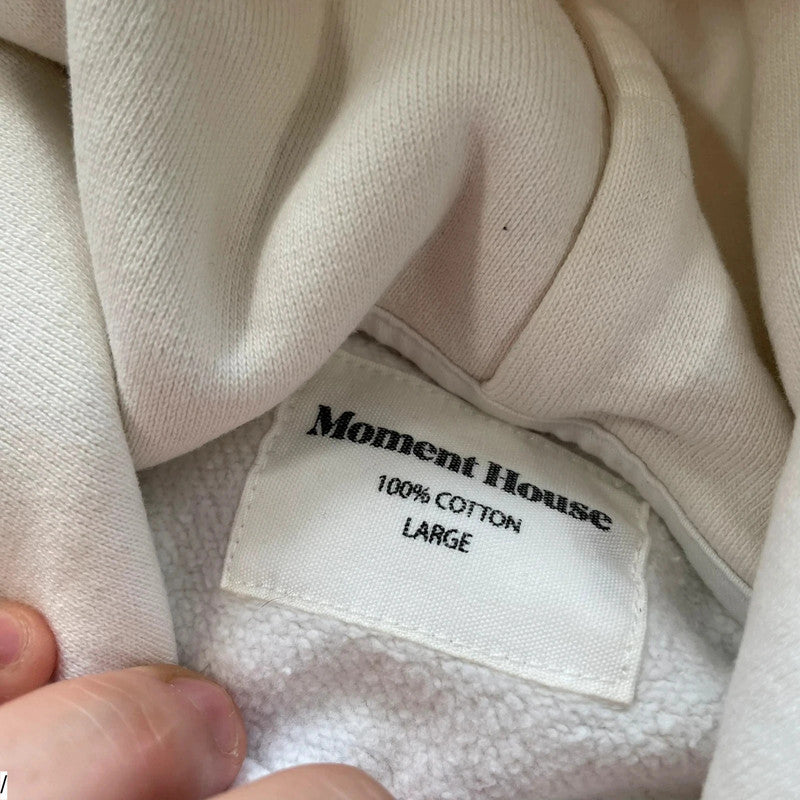 White Moment House Graphic Hoodie - Large