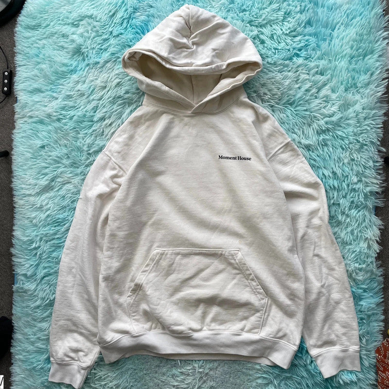 White Moment House Graphic Hoodie - Large