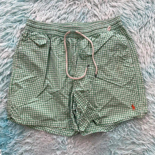 Green Gingham Polo Ralph Lauren Swim Shorts - XXL