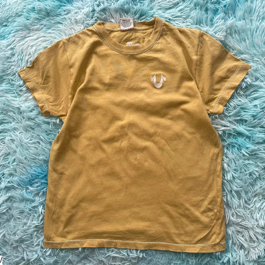 Yellow True Religion T Shirt - Medium