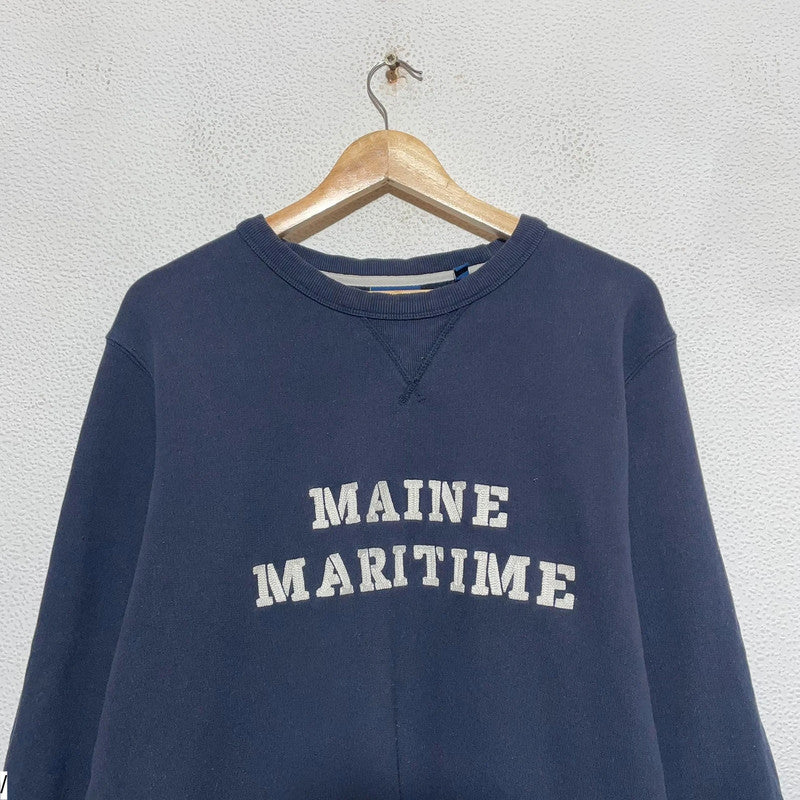 Navy Gant Sweatshirt Maine Maritime - Large