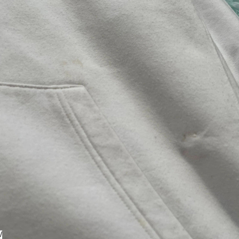 White Nike Hoodie Plain - Large