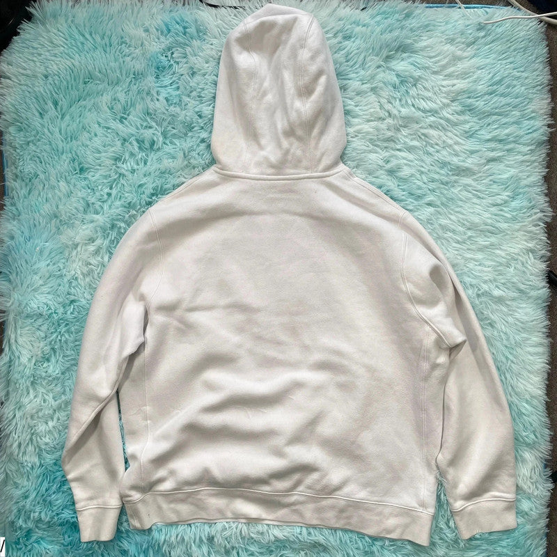 White Nike Hoodie Plain - Large