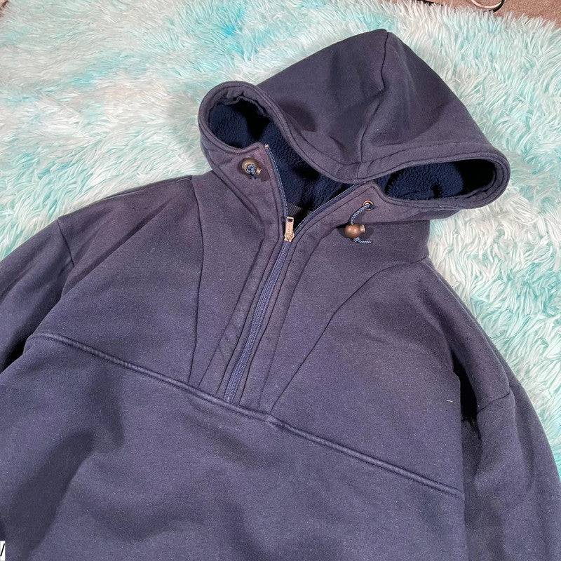 Vintage 90s Double Layered Hoodie Polartec - Large
