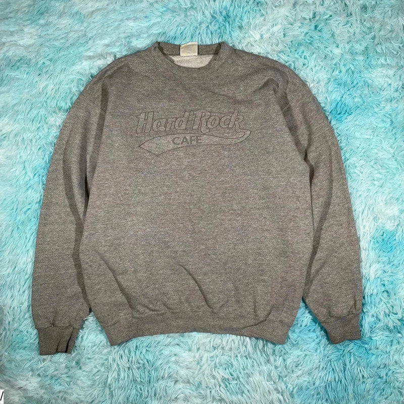 Vintage 90s Grey Hard Rock Cafe Miami Sweatshirt - Large