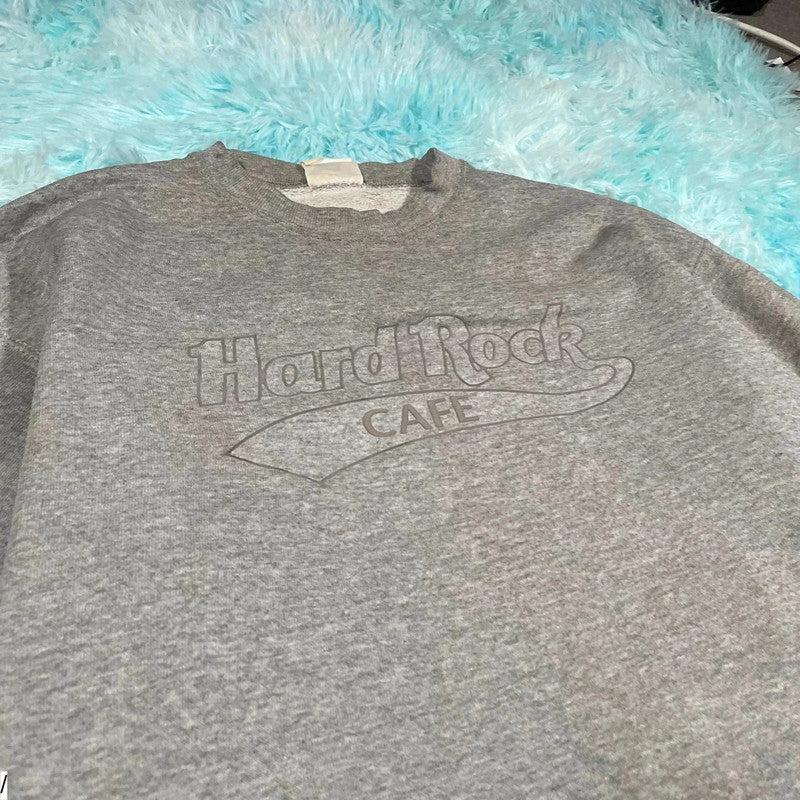Vintage 90s Grey Hard Rock Cafe Miami Sweatshirt - Large