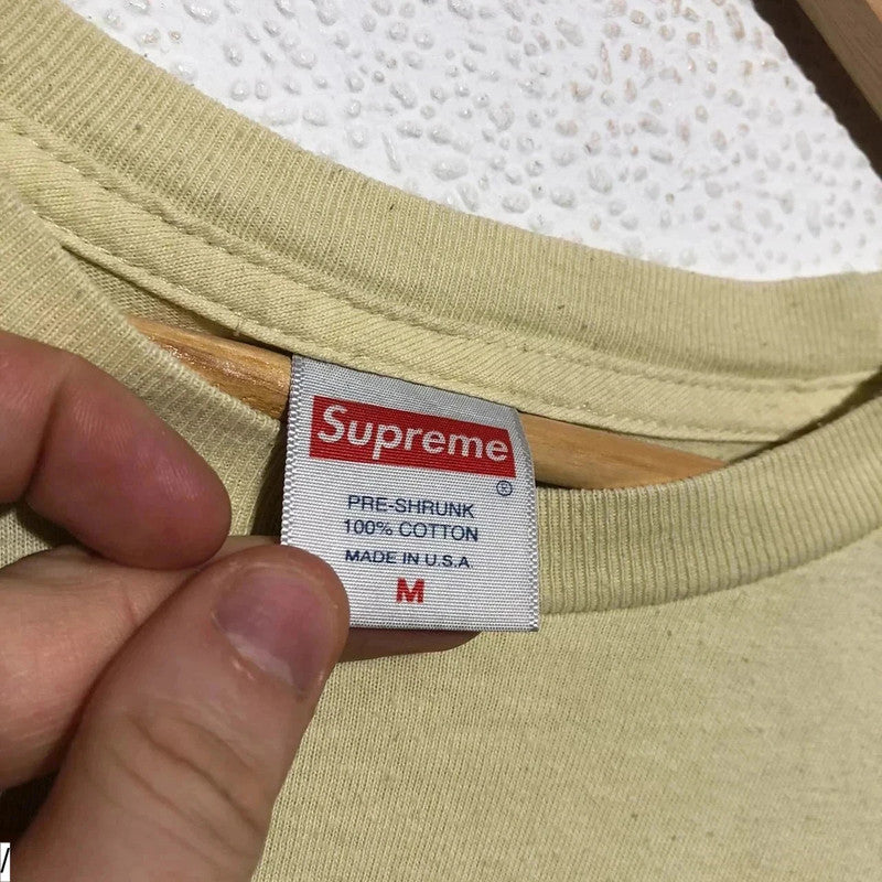 Yellow Supreme T Shirt King of New York Graphic - Medium