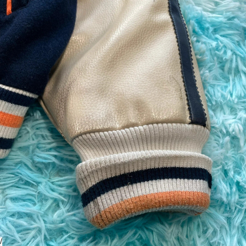 Vintage Navy & White Ecko Unltd Varsity Jacket - Medium