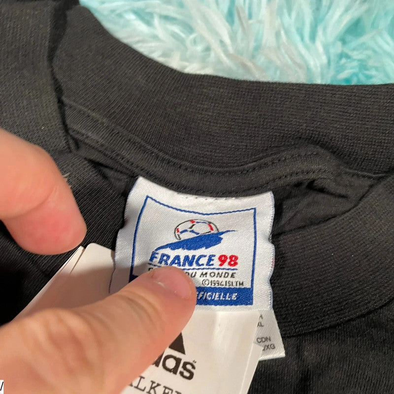 Deadstock Vintage 90s France 98 Adidas Scotland Graphic T Shirt