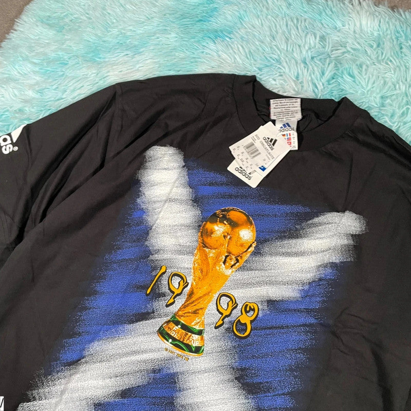 Deadstock Vintage 90s France 98 Adidas Scotland Graphic T Shirt