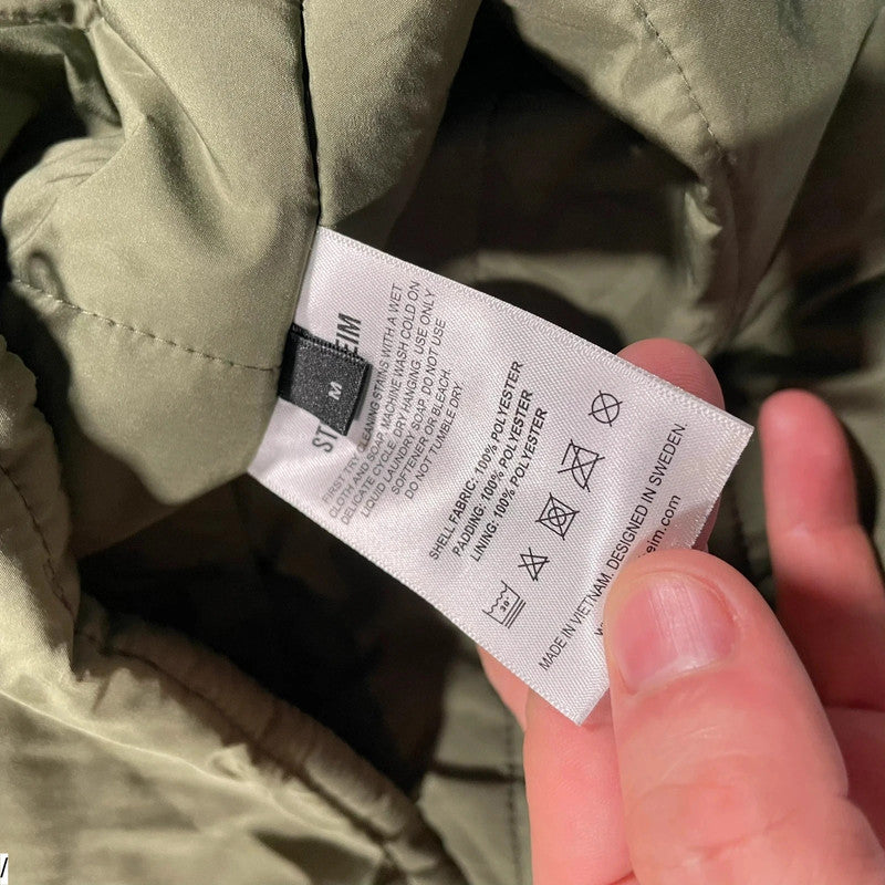 Olive green Stutterheim Puffer Jacket - Medium