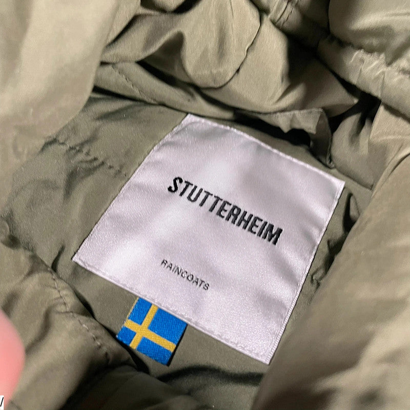 Olive green Stutterheim Puffer Jacket - Medium