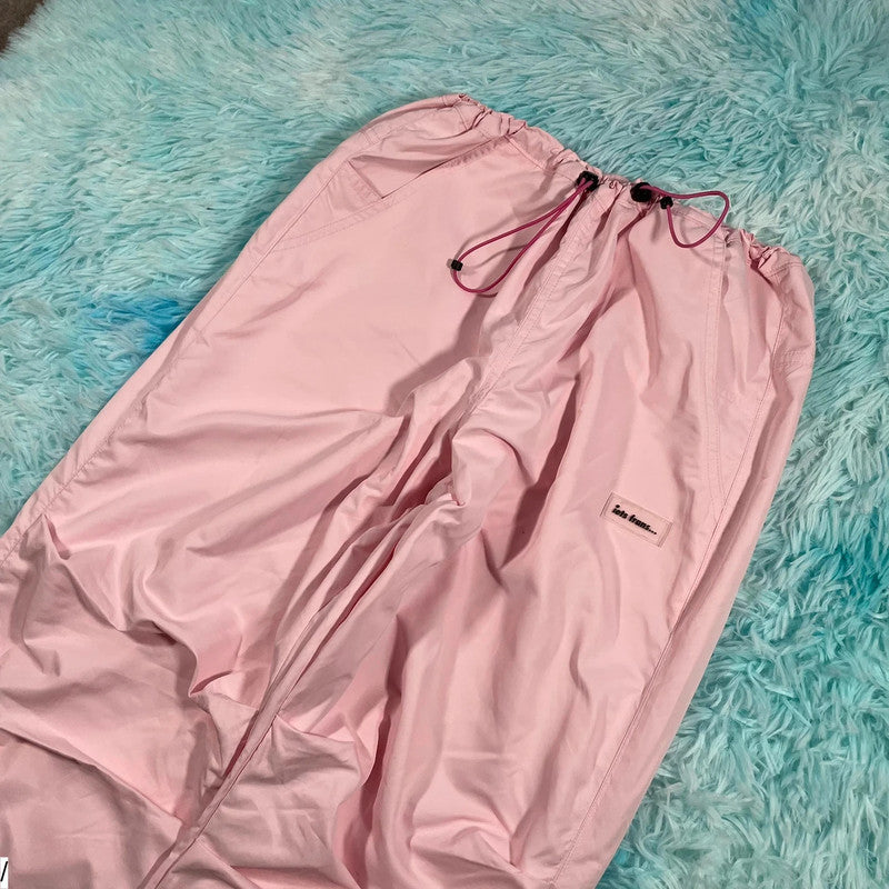 Pink iets frans Baggy Parachute Pants Urban Outfitters - Small