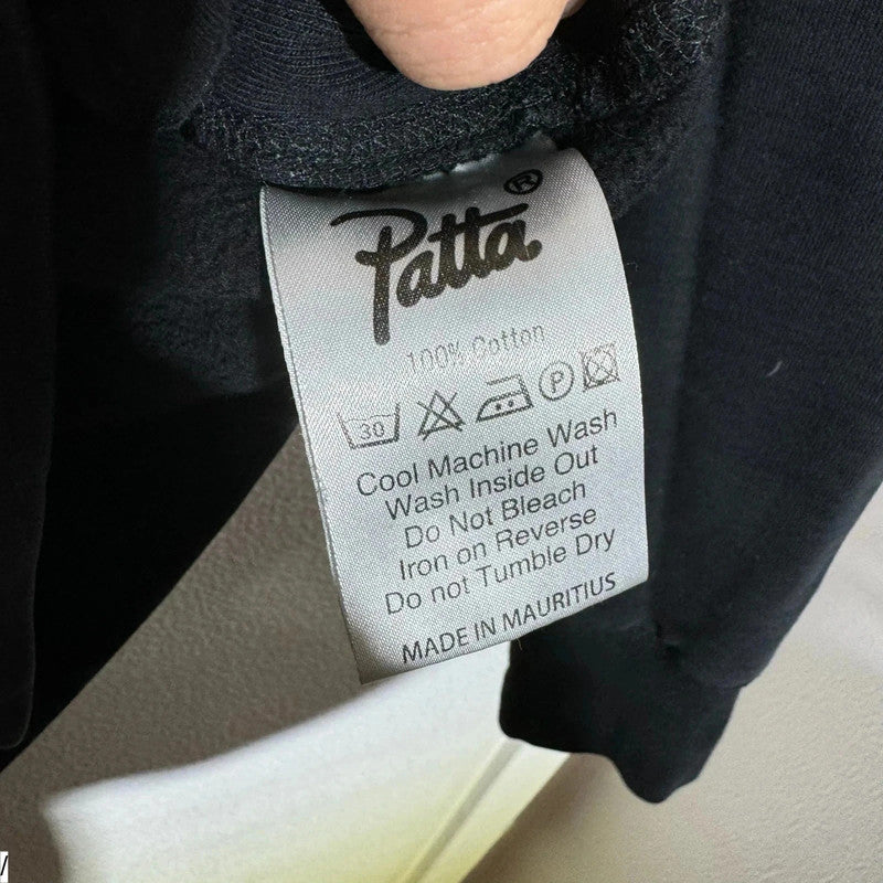 Black Patta Hoodie Plain - Medium