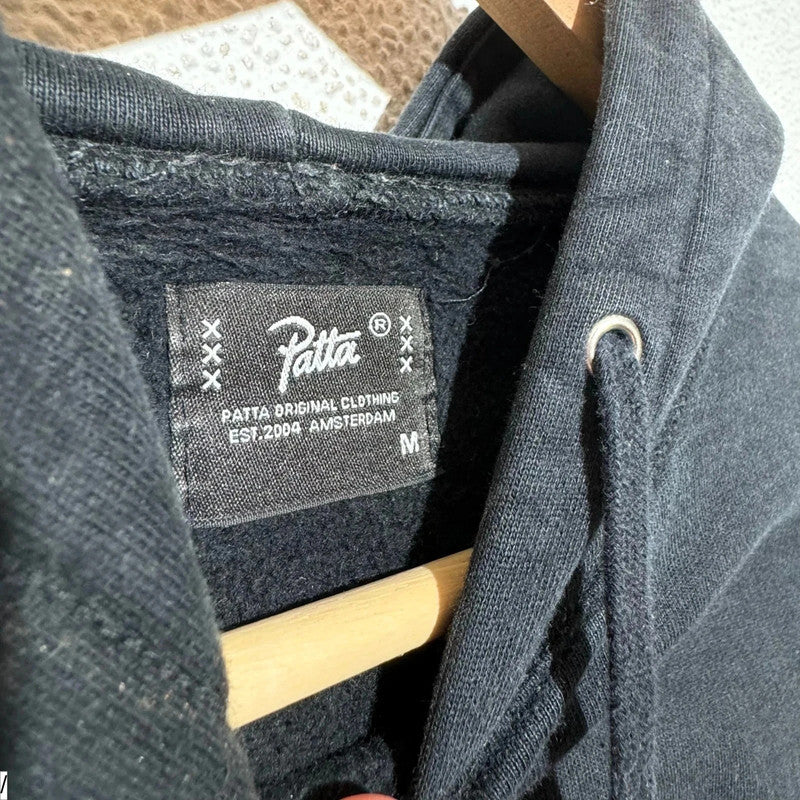 Black Patta Hoodie Plain - Medium