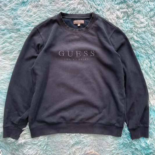 Dark navy Guess Sweatshirt Spellout - Large