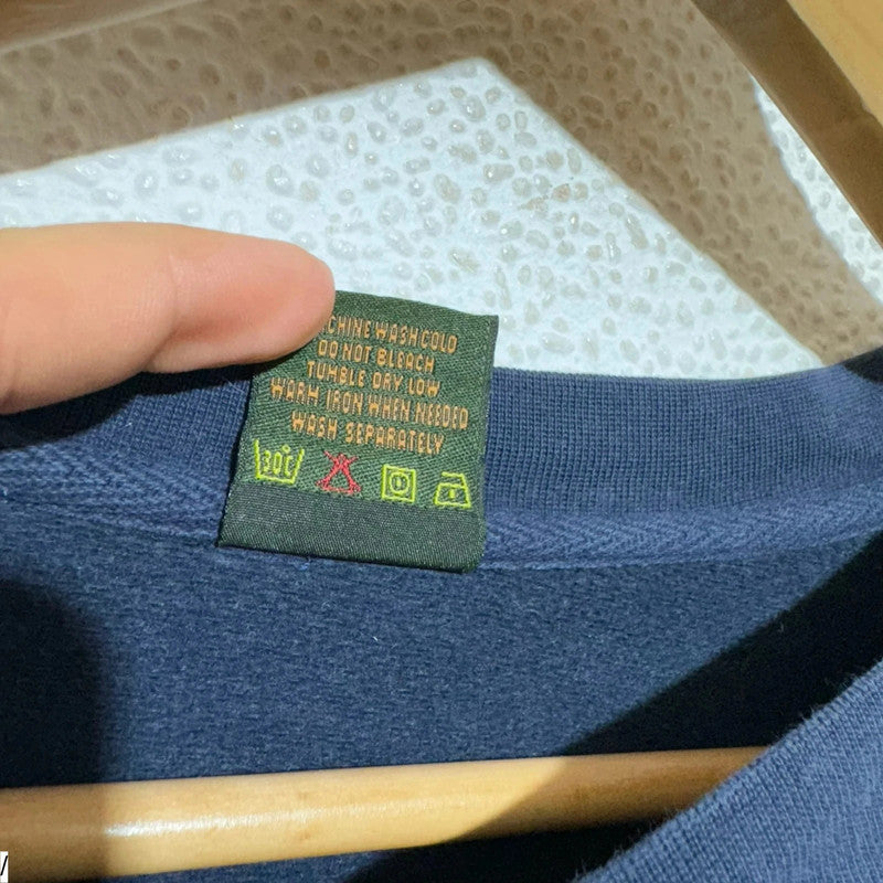 Vintage 90s Navy Timberland Sweatshirt Logo - Large