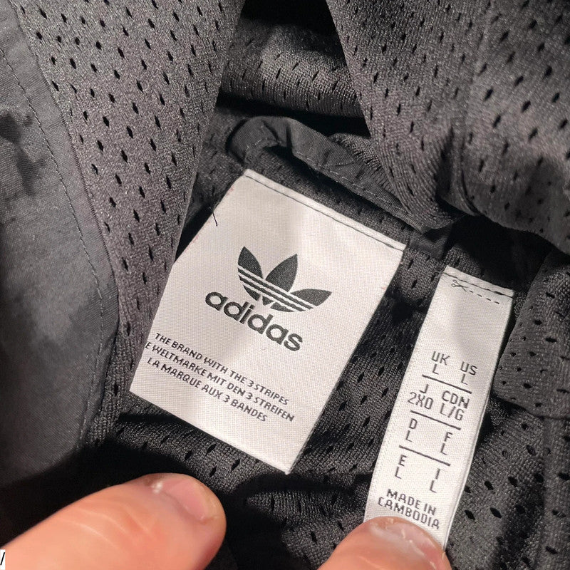 Black Adidas Windbreaker 4K High Tec Jacket - Large