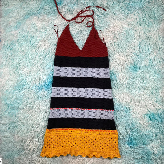 Mango Multicoloured Striped Knitted Cami Top - Small