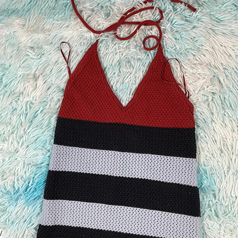 Mango Multicoloured Striped Knitted Cami Top - Small
