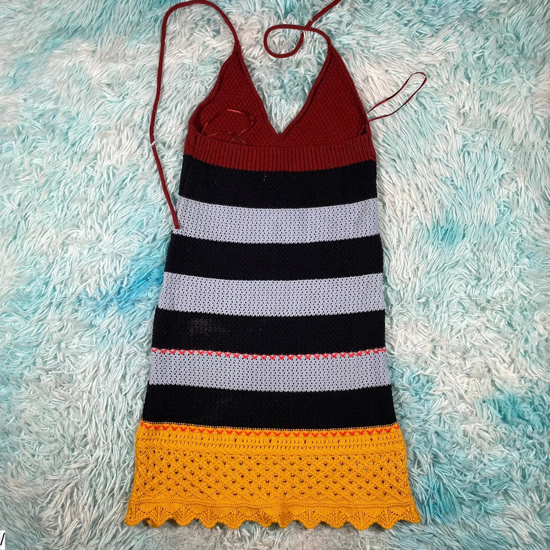 Mango Multicoloured Striped Knitted Cami Top - Small