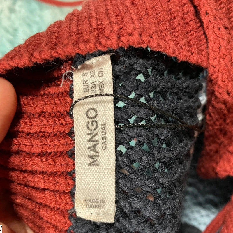 Mango Multicoloured Striped Knitted Cami Top - Small