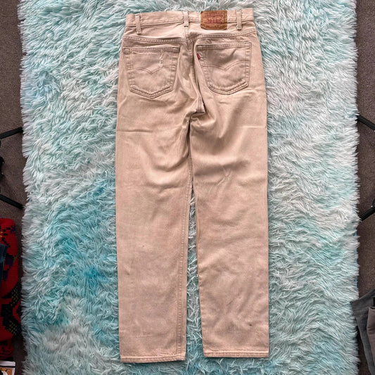 Vintage 90s Light Beige Levi’s 501 Jeans Made in USA - W32 L32